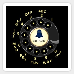 Retro Rotary Dial Sticker